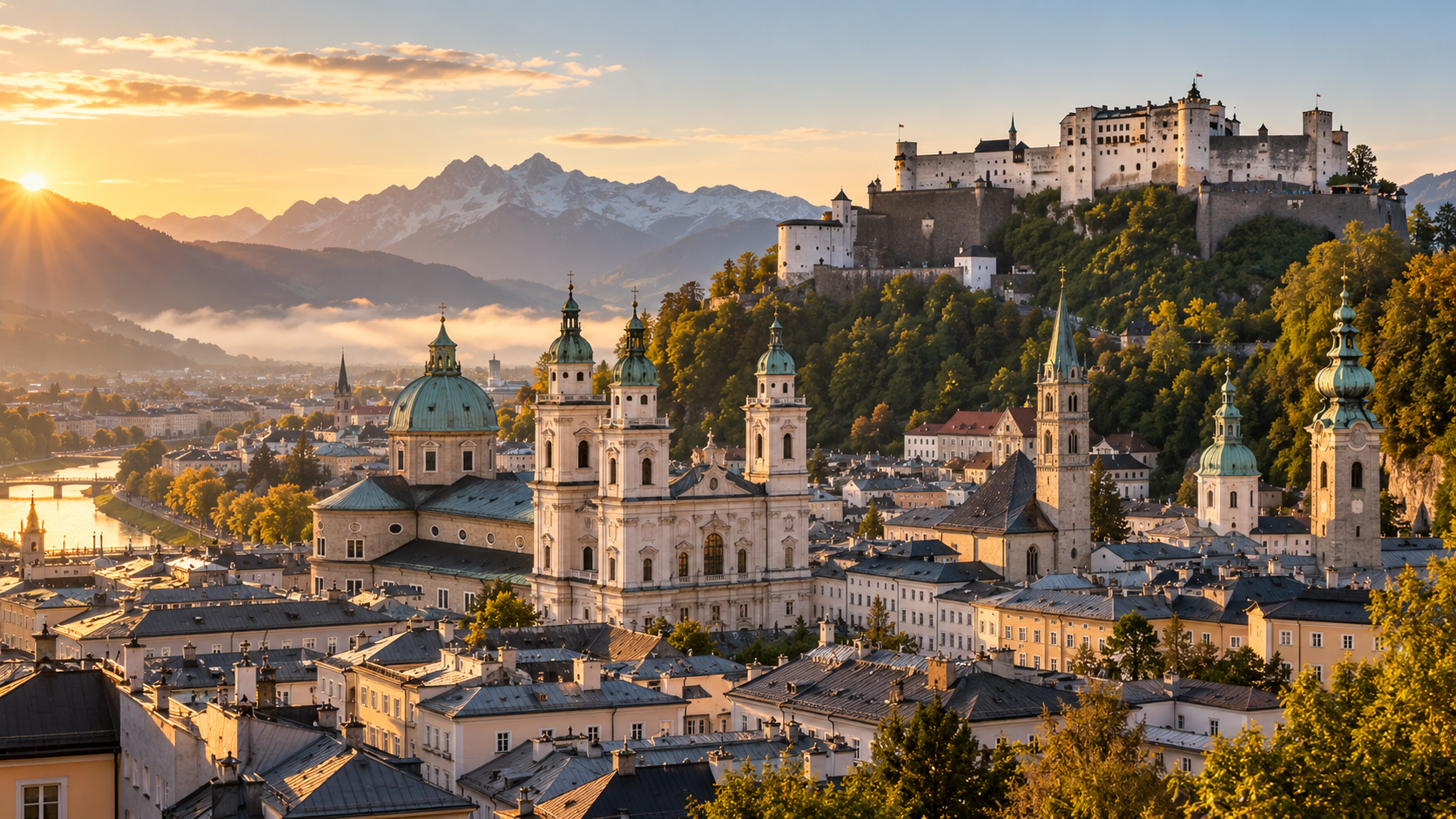 Salzburg Old Town and Hohensalzburg Fortress