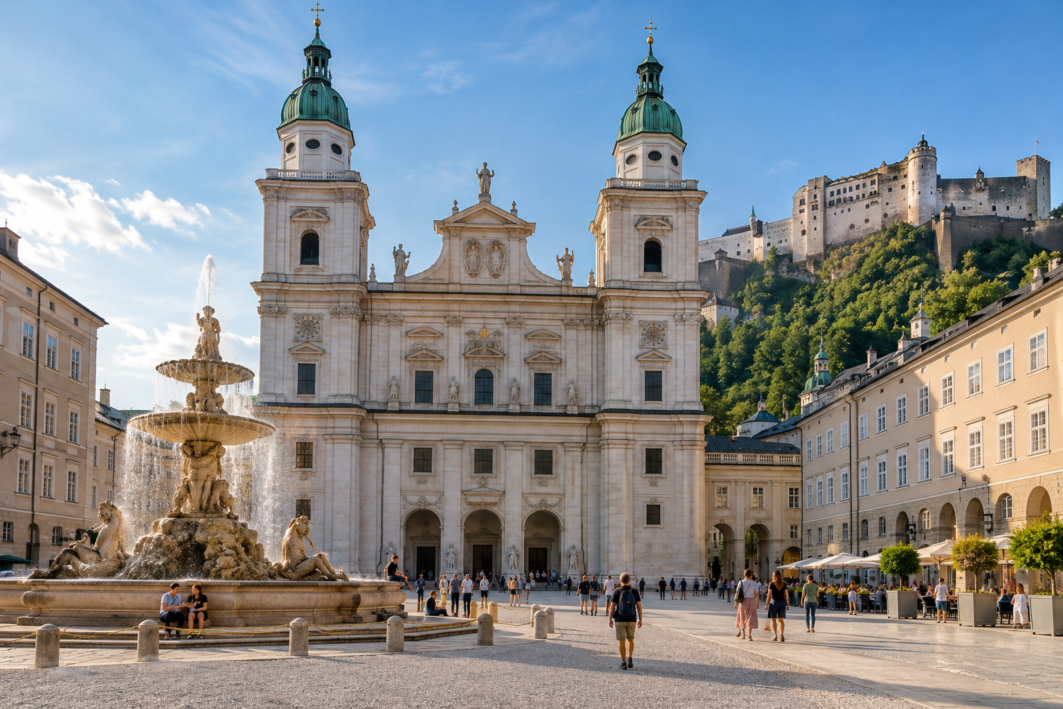 Salzburg Cathedral and Domplatz