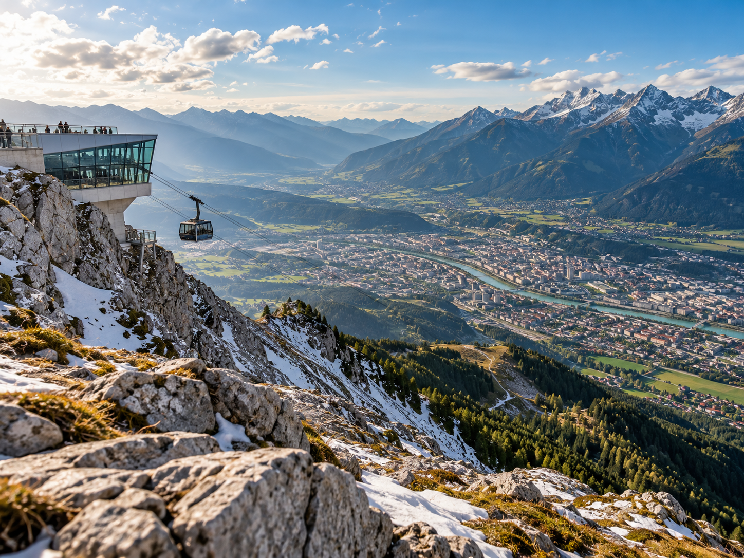 Nordkette mountain panorama above Innsbruck