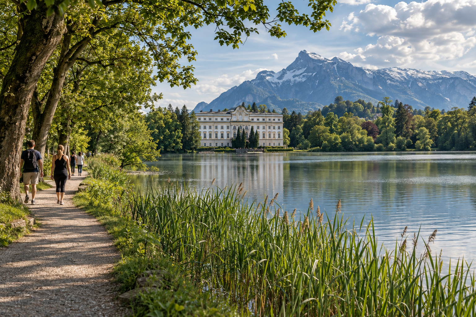 Walking path around Leopoldskroner Weiher